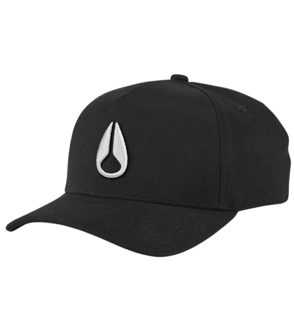 NIXON DEEP DOWN ATHLETIC SNAPBACK CAP - BLACK / WHITE