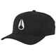 NIXON DEEP DOWN ATHLETIC SNAPBACK CAP - BLACK / WHITE