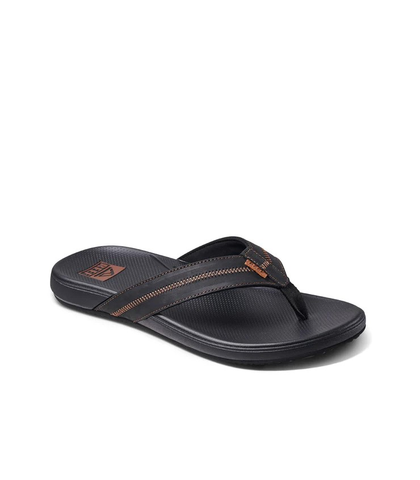 REEF CUSHION PHANTON 2.0 LEATHER JANDAL - BLACK / COFFEE