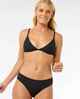 RIPCURL LADIES PREMIUM SURF FULL BIKINI PANT - BLACK
