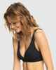 ROXY LADIES RIB ROXY LOVE THE ROLLER BIKINI TOP - BLACK