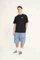 HUFFER MENS BLOCK TEE - ETCHING - BLACK