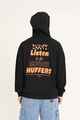 HUFFER MENS BLOCK HOOD - M.H - BLACK