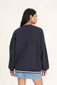HUFFER LADIES V NECK GIRLFRIEND SWEATER - NAVY