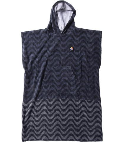 VISSLA SPECTRUM HOODED TOWEL - BLACK