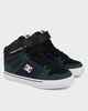 DC BOYS PURE HIGH TOP EV SHOE - GREEN / NAVY/ BLACK