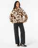 RIPCURL LADIES CALA NIGHT 1/4 ZIP POLAR FLEECE - NATURAL