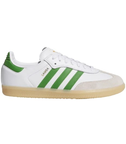 ADIDAS SAMBA ADIV SHOE - WHITE / GREEN / GUM