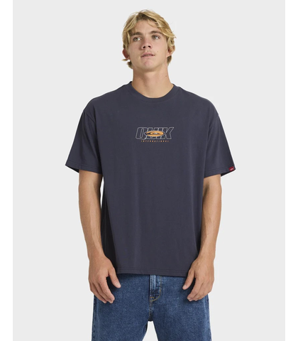 QUIKSILVER MENS FUSION S/S TEE - BLACK WAVE