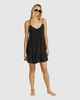 BILLABONG LADIES BEACH VIBES CVRUP DRESS - BLACK PEBBLE