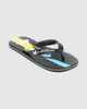 QUIKSILVER BOYS MONCATA ART JANDAL - BLACK / YELLOW / MULTI