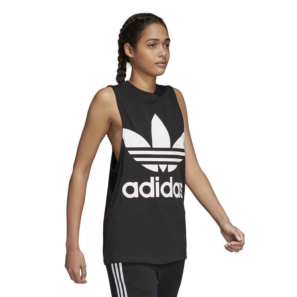 ADIDAS LADIES TREFOIL TANK - BLACK - Womens-Top : Sequence Surf Shop ...