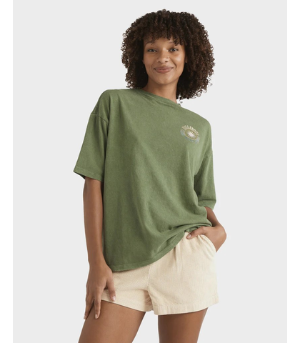 BILLABONG LADIES TAKE A TOUR S/S TEE - LUV ARMY
