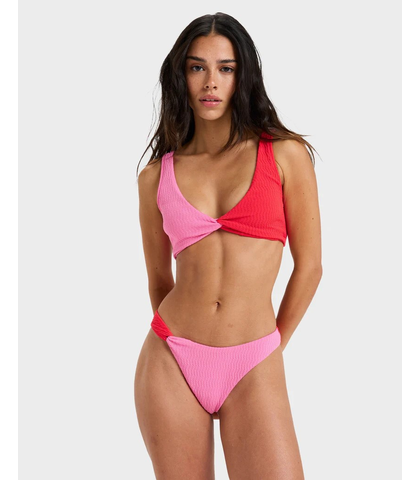 ROXY LADIES LAGOS BRALETTE BIKINI TOP - TOMATO