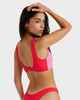 ROXY LADIES LAGOS BRALETTE BIKINI TOP - TOMATO