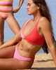 ROXY LADIES LAGOS BRALETTE BIKINI TOP - TOMATO