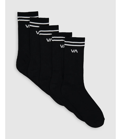 RVCA UNION SOCK III 5 PACK - BLACK