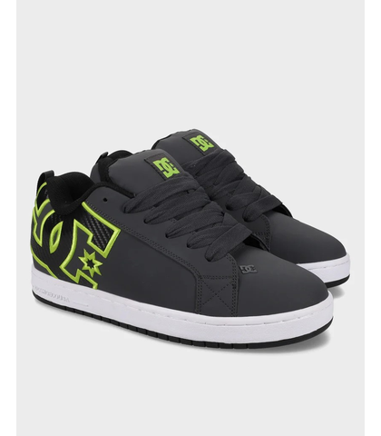 DC BOYS COURT GRAFFIK SHOE - GREY / BLACK / WHITE
