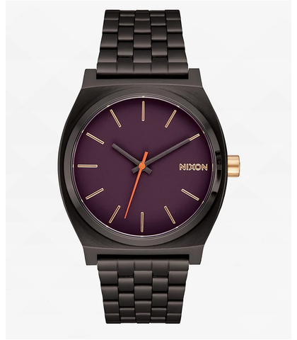 NIXON TIME TELLER WATCH - GUNMETAL / BLACKBERRY / GOLD