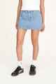 HUFFER LADIES 97 DENIM MINI SKIRT - DRIFT BLUE