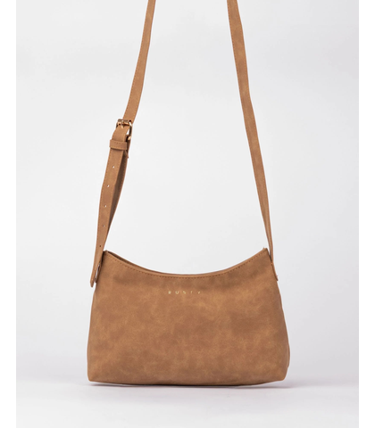 RUSTY LADIES ARIA SUEDE SIDE BAG - TAN