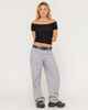RUSTY LADIES CIAO BELLA OFF SHOULDER TOP - BLACK