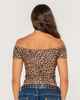 RUSTY LADIES CIAO BELLA OFF SHOULDER TOP - JAVA