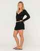 RUSTY LADIES I KISSED A PEARL LACE WRAP MINI SKIRT - BLACK