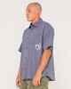 RUSTY MENS RESNO RECON S/S DRESS SHIRT - NAVY BLUE