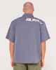 RUSTY MENS RESNO RECON S/S DRESS SHIRT - NAVY BLUE