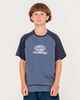 RUSTY BOYS WAGWAN RAGLAN SLEEVE S/S TEE - CHINA BLUE
