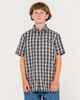 RUSTY BOYS DATSUN CHECK S/S DRESS SHIRT - BLACK
