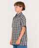 RUSTY BOYS DATSUN CHECK S/S DRESS SHIRT - BLACK