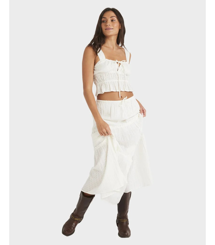 ROXY LADIES SWEETWATER MAXI SKIRT - EGRET