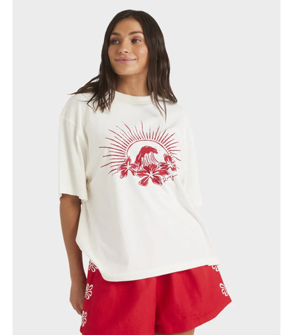 ROXY LADIES CHASER S/S TEE - EGRET