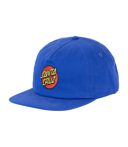 SANTA CRUZ BOYS CLASSIC DOT SNAPBACK CAP - COBALT
