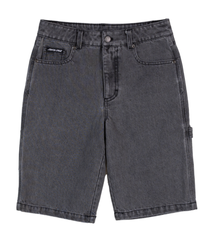 SANTA CRUZ BOYS CLASSIC DOT BAGGY CARPENTER DENIM SHORT - CARBON