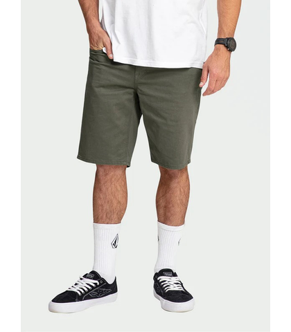 VOLCOM MENS SOLVER LITE 5 POCKET WALKSHORT - ARMY GREEN