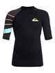 QUIKSILVER BOYS ACTIVE S/S RASH SHIRT - BLACK