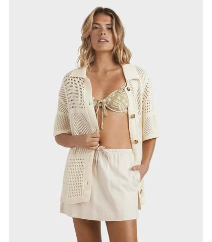 BILKLABONG LADIES SO SIMPLE SKIRT - WHITECAP 