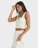ROXY LADIES SOL SUNSET MIST TOP - EGRET 