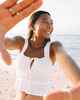 ROXY LADIES SOL SUNSET MIST TOP - EGRET 