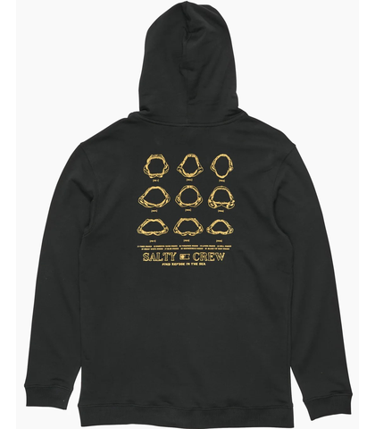 SALTY CREW MENS JAWBONE HOODY - BLACK