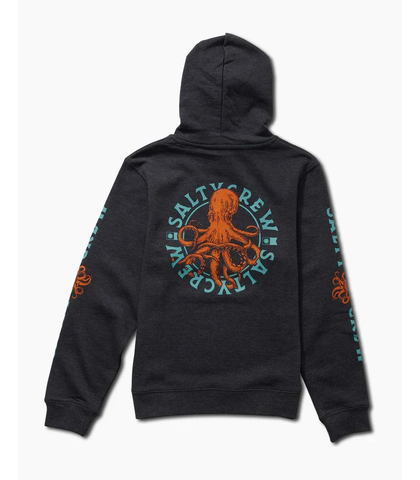 SALTY CREW BOYS TENTACLES HOODY - NAVY HEATHER