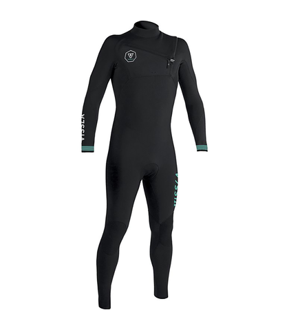 VISSLA BOYS 7 SEAS 4/3 C/ZIP STEAMER - BLACK