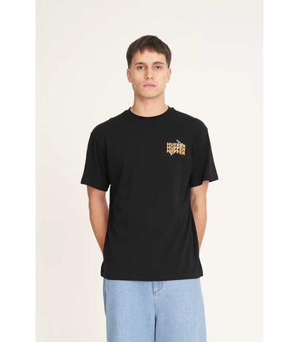 HUFFER MENS SUP TEE - STACKED AS - BLACK
