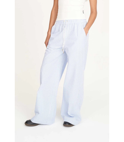 HUFFER LADIES CRUISE LOUNGE PANT - ICE BLUE STRIPE