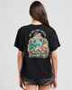 MAD HUEYS LADIES TAIL UNTOLD TEE - BLACK
