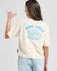 MAD HUEYS LADIES WAVE RIDER BOXY TEE - STONE