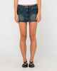RUSTY LADIES NORTY LOW RISE DENIM MINI SKIRT- DARK N DIRTY